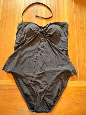 Anne Klein Black Swimsuit with Twist Front